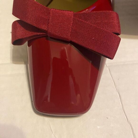 C.PARAVANO Women’s Red Block Heels Size EU 39 US 8 Square Toe Patent Leather New - Picture 6 of 12